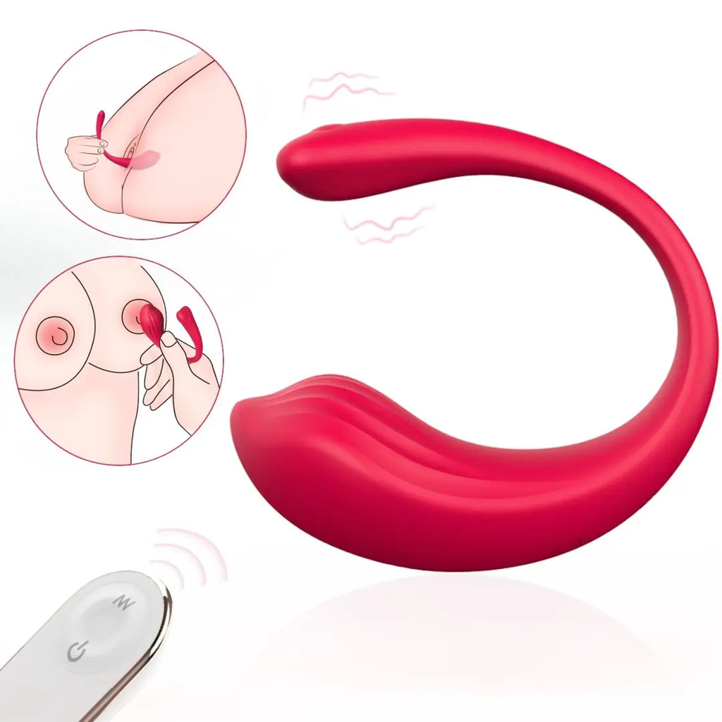 Whale Mini RTC - Şarjlı Kablosuz Kumandalı Klitoris G Spot Uyarıcı Giyilebilir Mini Partner Vibratör
