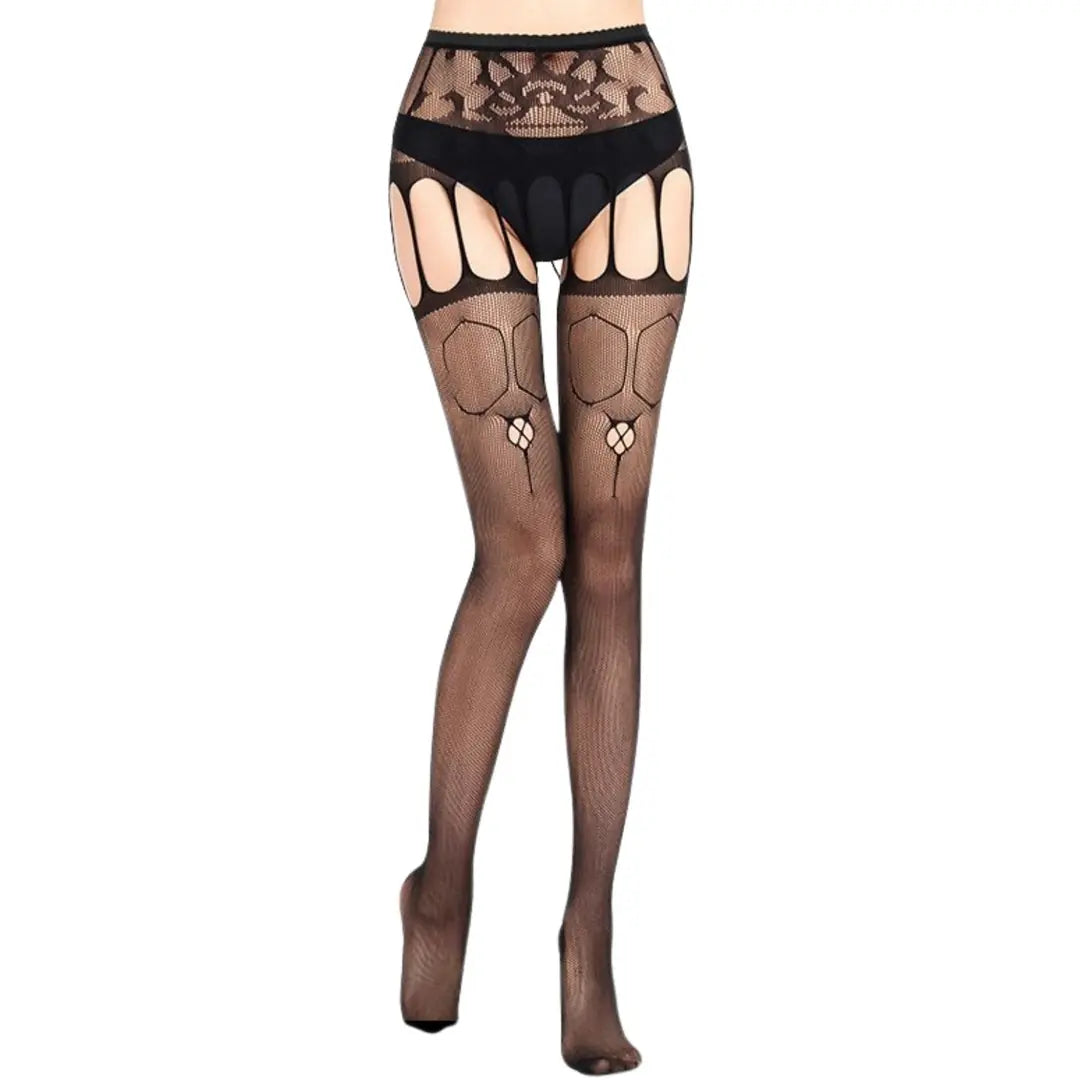 Sens Fantezi İç Giyim Garter Tights Jartiyer Görünümlü Külotlu Çorap