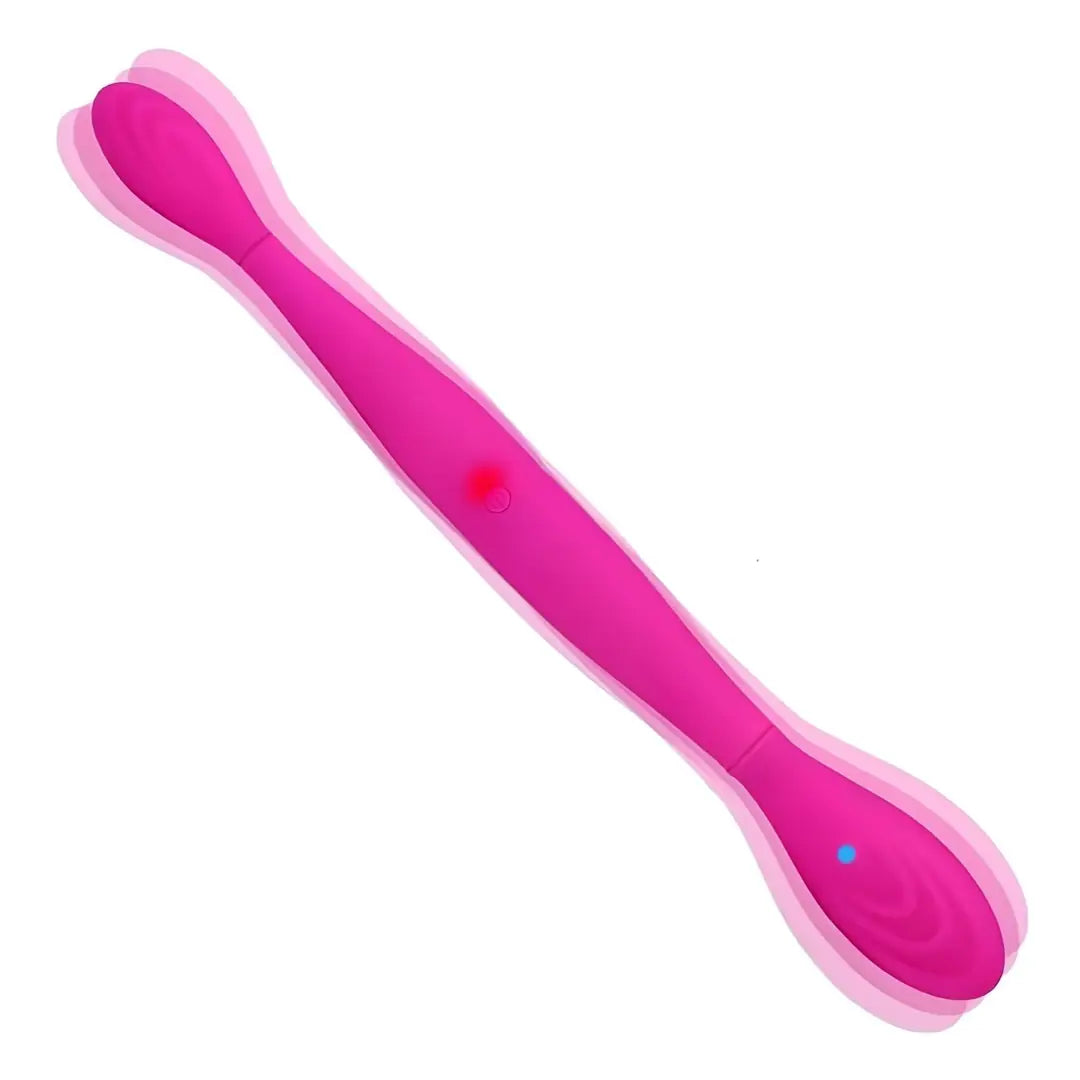 DOUBLE ENDED Şarjlı Esnek ve Bükülebilir Titreşimli G-Spot Uyarıcı Çift Taraflı Vibratör