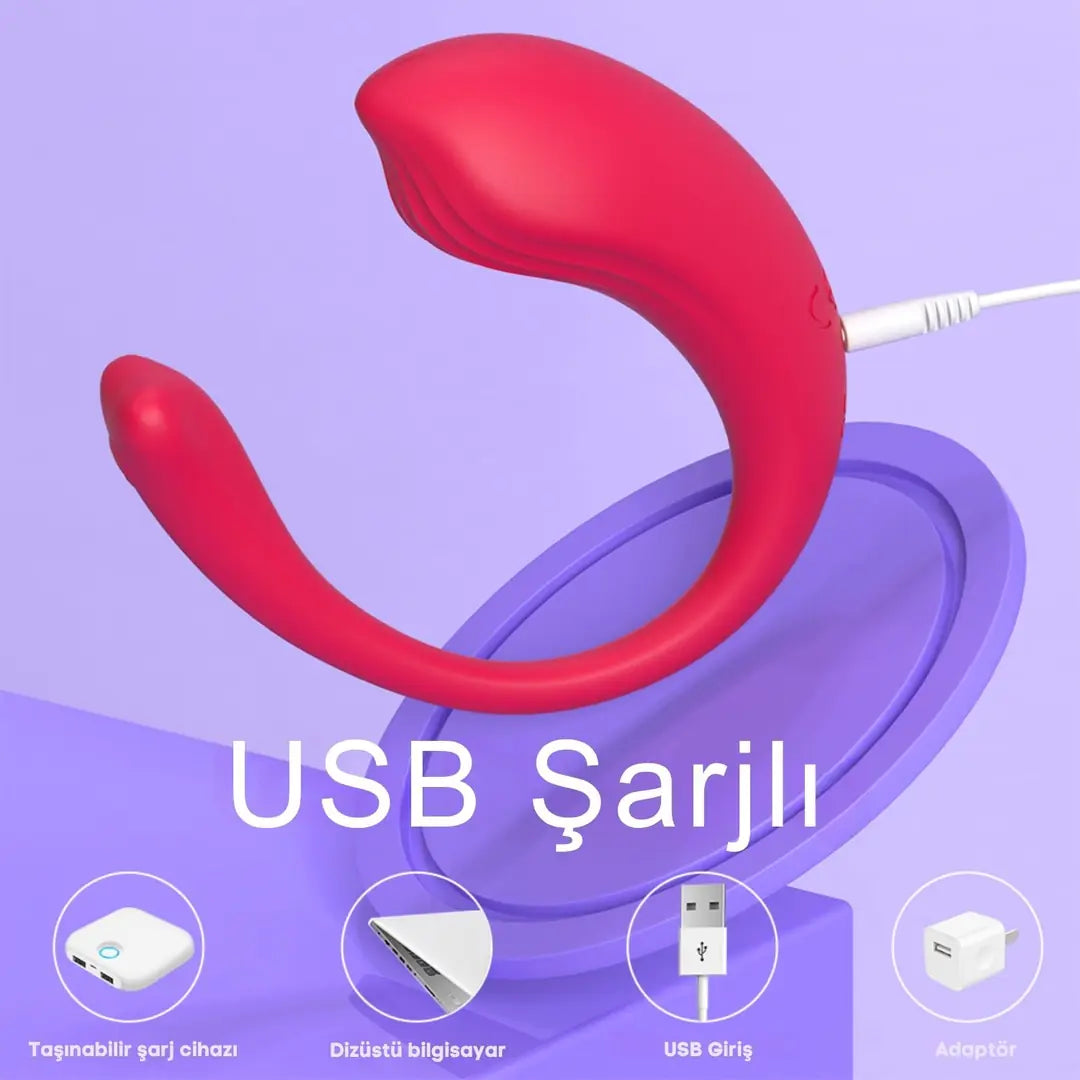 Whale Mini RTC - Şarjlı Kablosuz Kumandalı Klitoris G Spot Uyarıcı Giyilebilir Mini Partner Vibratör