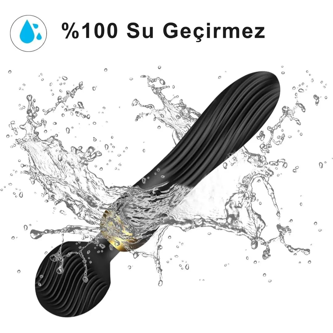 Massage Stick - Şarjlı Su Geçirmez Çift Motorlu Çift Yönlü Kullanım G Spot ve Klitoris Uyarıcı Wand Masaj Vibratör