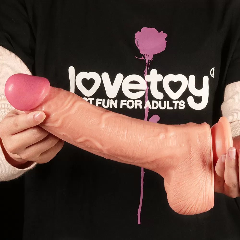 Çift Katmanlı Yumuşak Doku Büyük Boy Realistik Dildo Silikon Gerçekçi Yapay Penis 26x5 CM - SENS SHOP