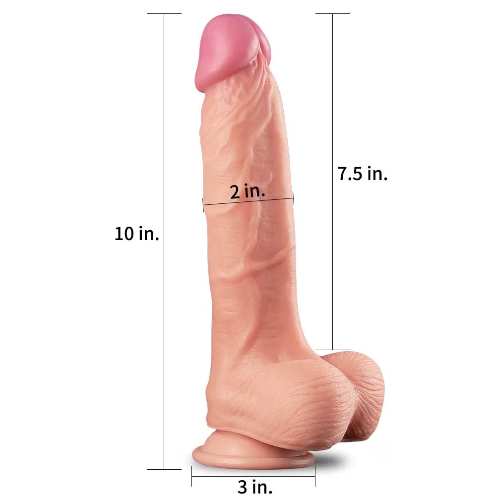 Çift Katmanlı Yumuşak Doku Büyük Boy Realistik Dildo Silikon Gerçekçi Yapay Penis 26x5 CM - SENS SHOP