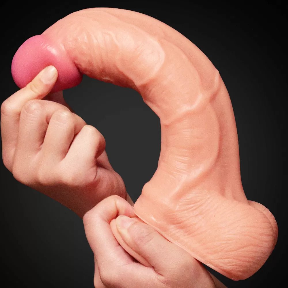 Çift Katmanlı Yumuşak Doku Büyük Boy Realistik Dildo Silikon Gerçekçi Yapay Penis 26x5 CM - SENS SHOP