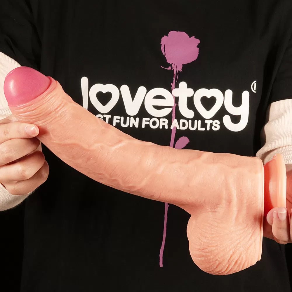 Çift Katmanlı Yumuşak Doku Büyük Boy Realistik Dildo Silikon Gerçekçi Yapay Penis 28x5.3 CM - SENS SHOP
