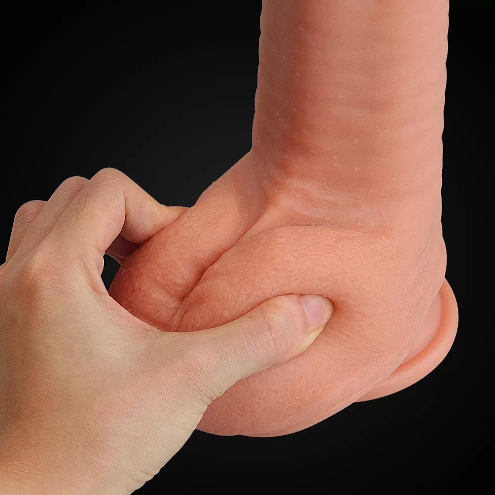 Çift Katmanlı Yumuşak Doku Büyük Boy Realistik Dildo Silikon Gerçekçi Yapay Penis 31x5.3 CM - SENS SHOP