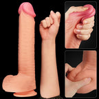 Çift Katmanlı Yumuşak Doku Büyük Boy Realistik Dildo Silikon Gerçekçi Yapay Penis 31x5.3 CM - SENS SHOP