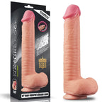 Çift Katmanlı Yumuşak Doku Büyük Boy Realistik Dildo Silikon Gerçekçi Yapay Penis 31x5.3 CM - SENS SHOP