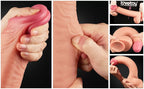Çift Katmanlı Yumuşak Doku Büyük Boy Realistik Dildo Silikon Gerçekçi Yapay Penis 31x5.3 CM - SENS SHOP