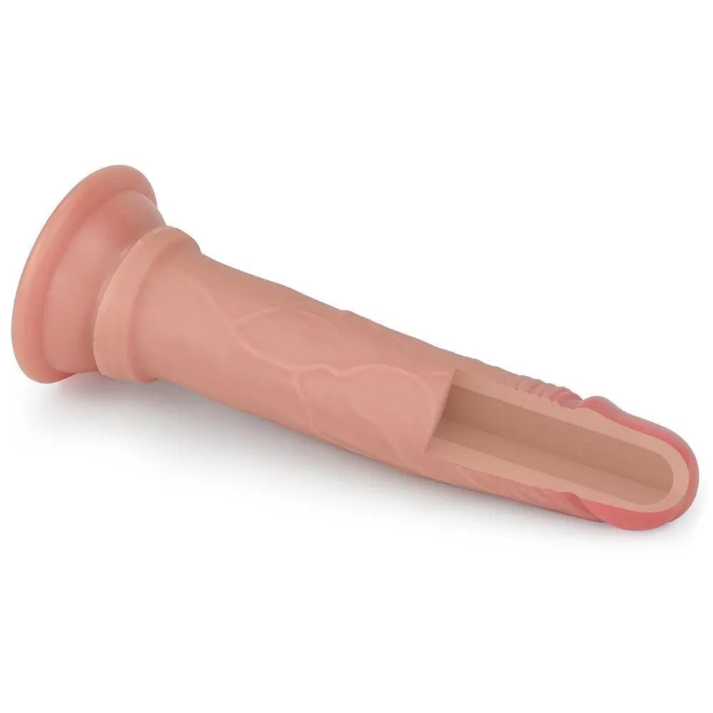 Çift Katmanlı Yumuşak Doku Realistik Anal Dildo Silikon Gerçekçi Yapay Penis 19x3.4 CM - SENS SHOP