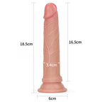Çift Katmanlı Yumuşak Doku Realistik Anal Dildo Silikon Gerçekçi Yapay Penis 19x3.4 CM - SENS SHOP