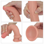 Çift Katmanlı Yumuşak Doku Realistik Anal Dildo Silikon Gerçekçi Yapay Penis 19x3.4 CM - SENS SHOP
