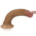 Çift Katmanlı Yumuşak Doku Realistik Anal Dildo Silikon Gerçekçi Yapay Penis 19x3.4 CM - SENS SHOP