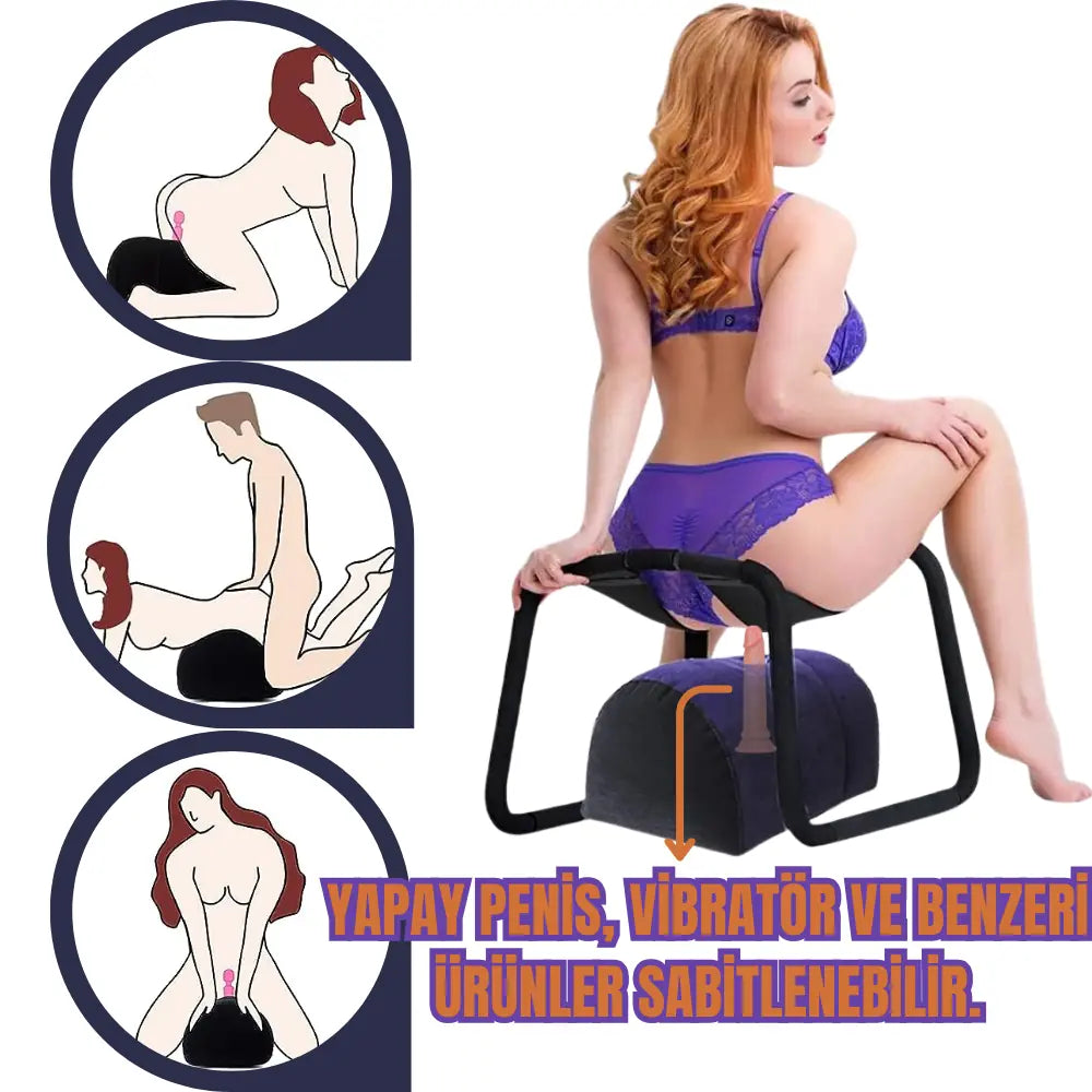 Çiftlere Özel Pozisyon Çeşitlendirici Sex Tabure ve Yastık Seti