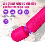 Artemis - Şarjlı Çok Güçlü Titreşimli Masaj Aleti Göğüs ve Klitoris Uyarıcı Wand Massager Vibratör