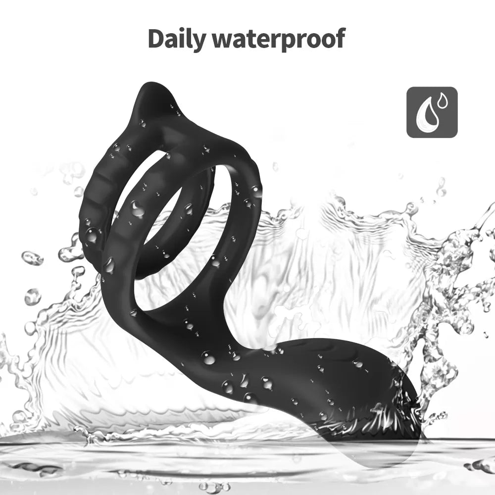 Tail Pro - Şarjlı Güçlü Titreşimli Perine Uyarıcı Esnek Testis ve Penis Halkası
