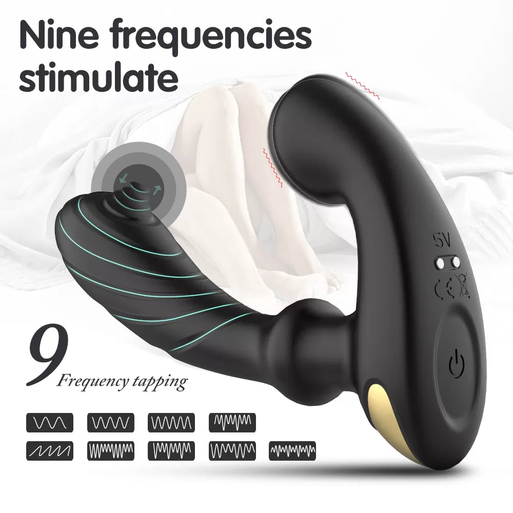 Raper - Şarjlı Su Geçirmez Aynı Anda Perine ve Prostat Uyarıcı Anal Tapping Hareketli Titreşimli Giyilebilir Vibratör
