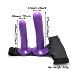 DOUBLE Çıkarılıp Takılabilen 2 in 1 Belden Bağlama Kemerli Bisex Dildo Penis