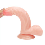 Ryan - Güçlü Vantuzlu Realistik Dildo Eğik Yapı Gerçekçi Yapay Penis 21x4.2 CM