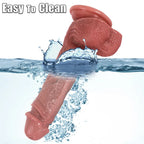 Jake - Ultra Yumuşak Doku Çift Katmanlı Mavi Damarlı Realistik Dildo Gerçekçi Yapay Penis 22x4.3 CM