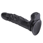 Ryan - Güçlü Vantuzlu Siyahi Realistik Dildo Eğik Yapı Gerçekçi Yapay Penis 21x4.2 CM