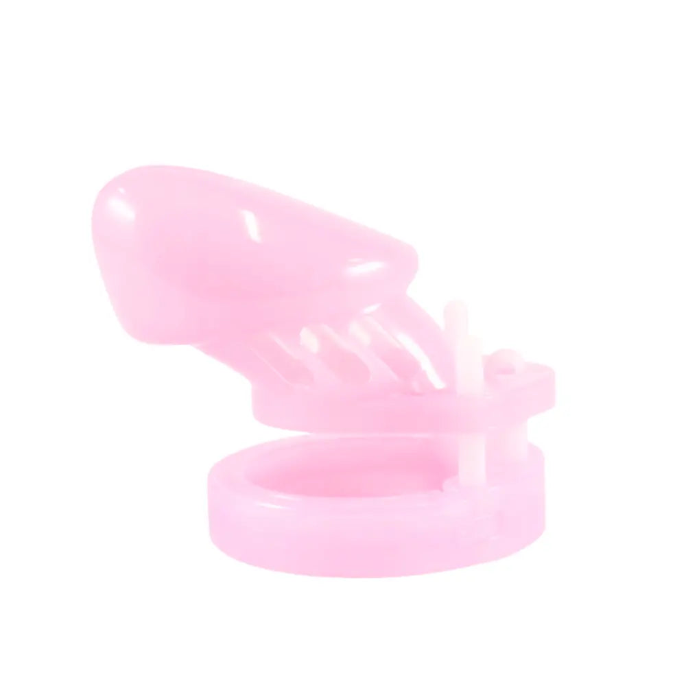 Plastik Penis Kilidi Pink Chastity Cock Cage Bekaret Cihazı Pembe Penis Esaret Kafesi