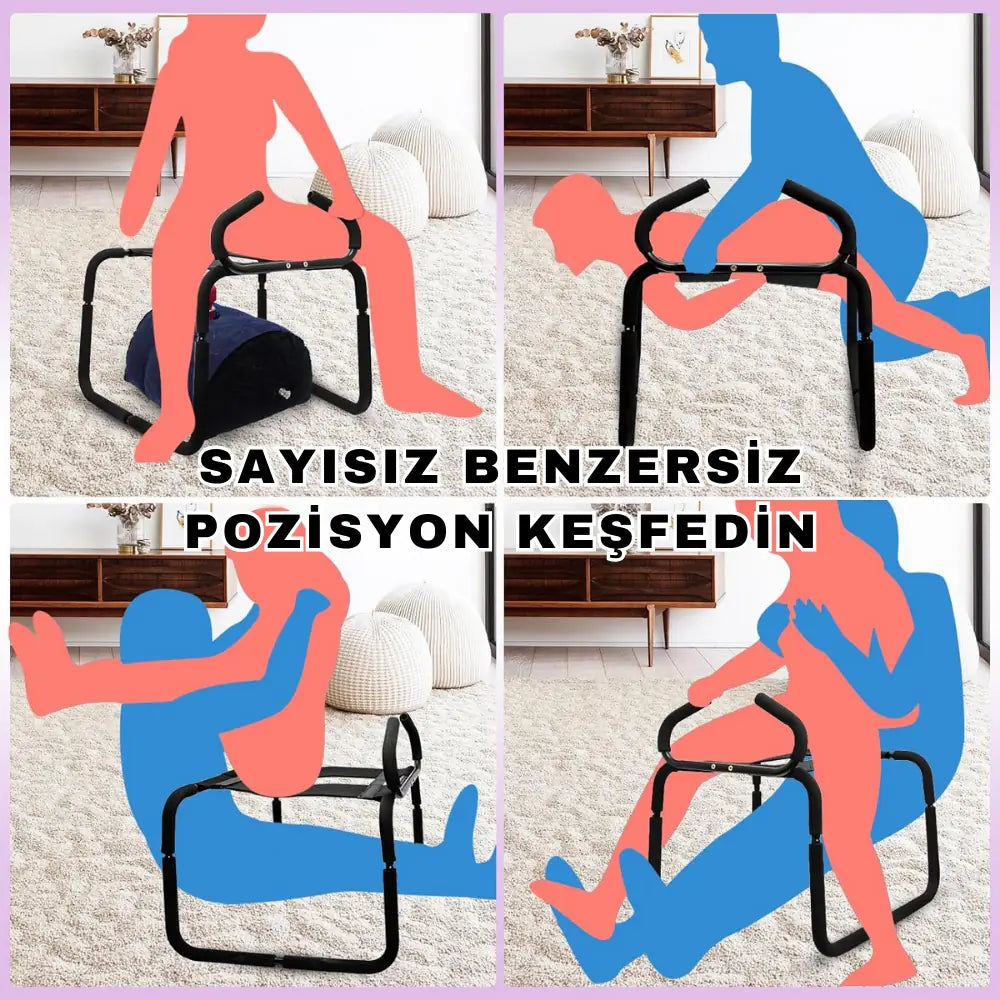 Çiftlere Özel Pozisyon Çeşitlendirici Sex Tabure ve Yastık Seti