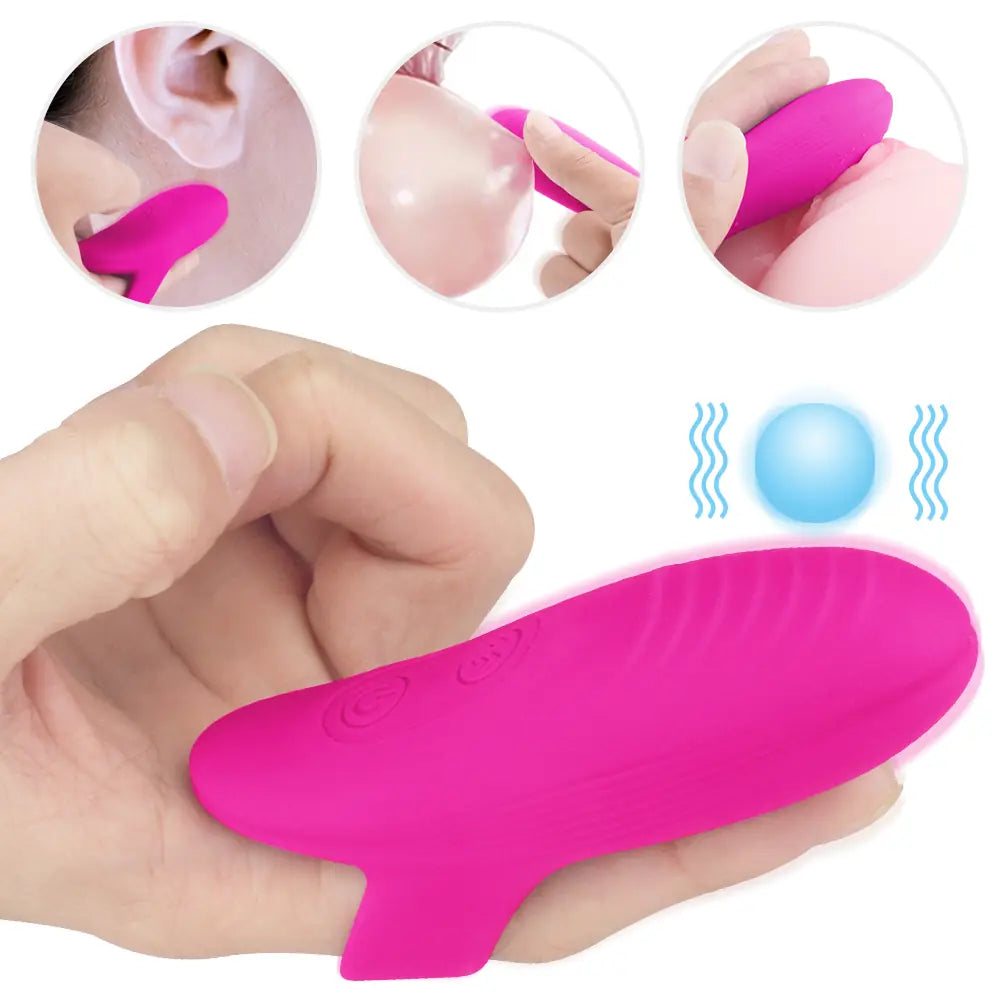 Dory - Şarjlı Su Geçirmez Güçlü Titreşimli Parmağa Takılabilir Klitoris Uyarıcı Mini Parmak Vibratör