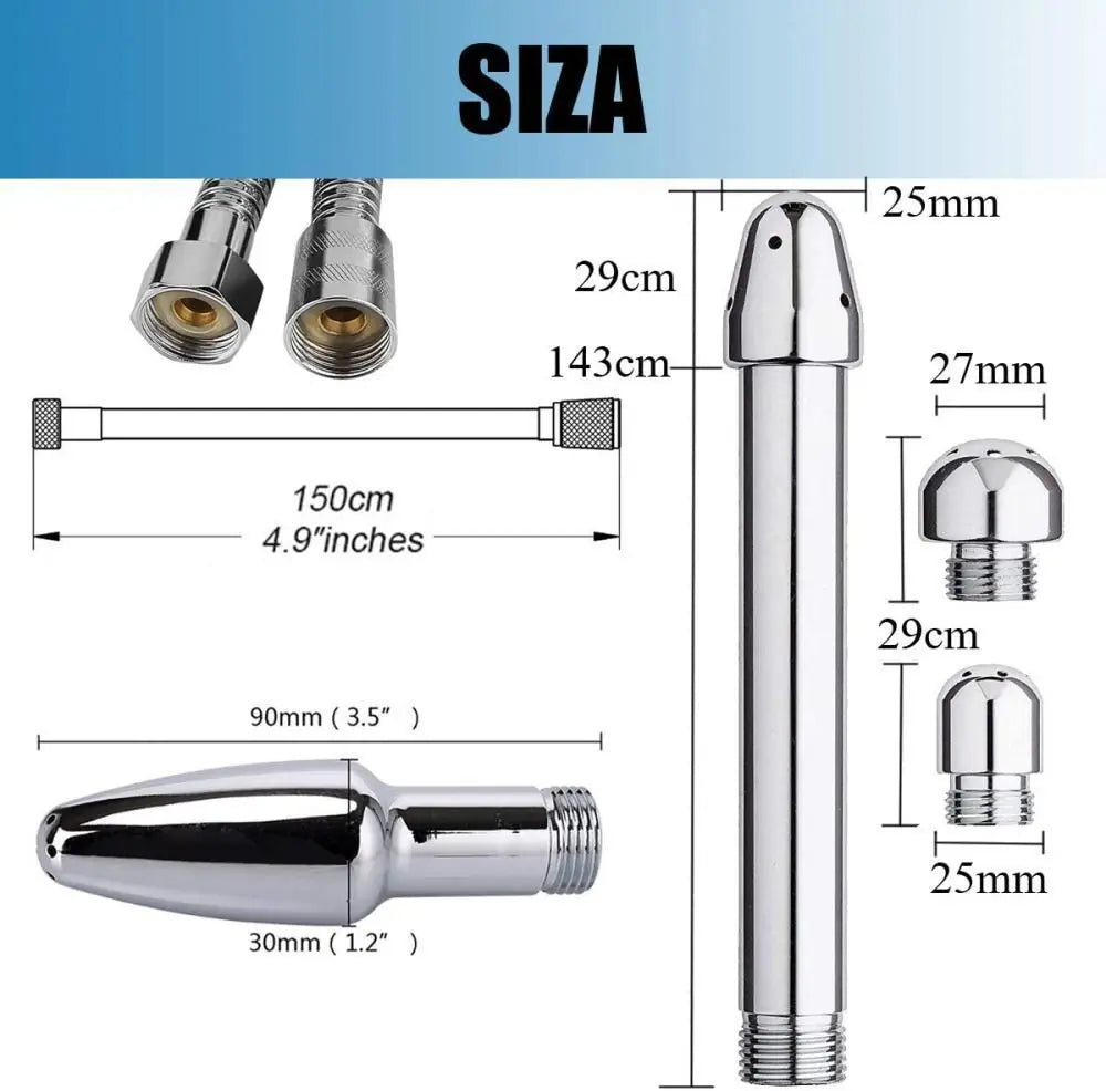 Shower Enema 5&amp;apos;li Duş Başlıklı Lavman Anal Temizlik Seti