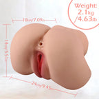 Katya - Anal Vajina Çift Girişli Realistik Kalça Titreşimli 2 in 1 Suni Vajina Mastürbatör 2.1 KG