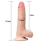 17.5 CM Ultra Yumuşak Çift Katmanlı Belden Bağlamalı Penis