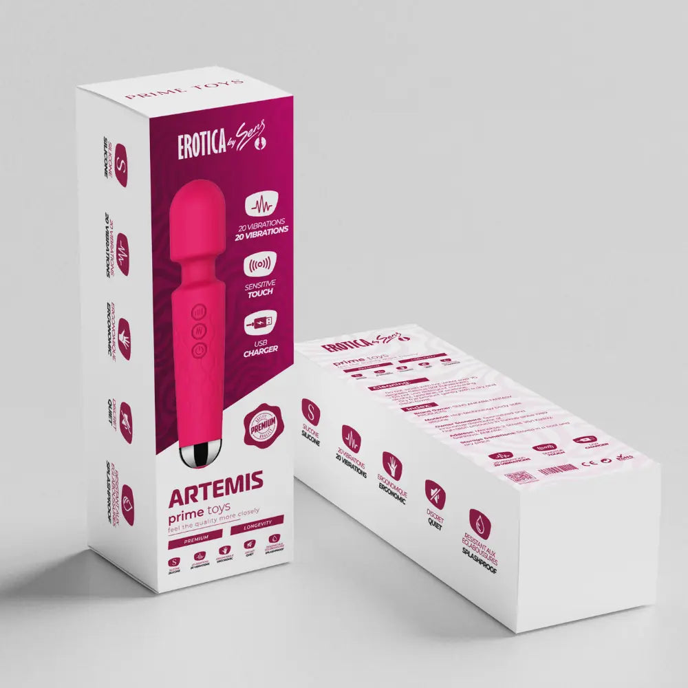 Artemis - Şarjlı Çok Güçlü Titreşimli Masaj Aleti Göğüs ve Klitoris Uyarıcı Wand Massager Vibratör