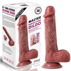 Jake - Ultra Yumuşak Doku Çift Katmanlı Mavi Damarlı Realistik Dildo Gerçekçi Yapay Penis 22x4.3 CM