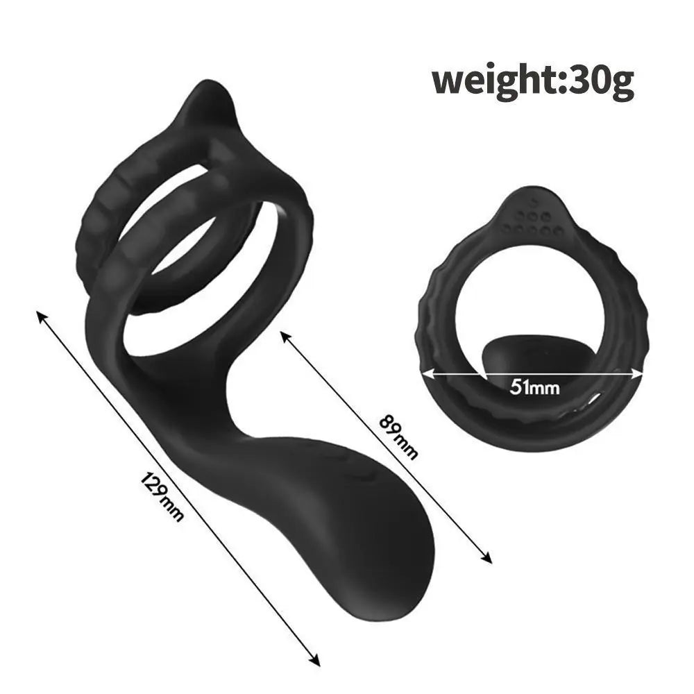 Tail Pro - Şarjlı Güçlü Titreşimli Perine Uyarıcı Esnek Testis ve Penis Halkası