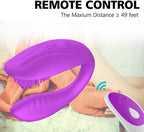 ROSY Kablosuz Kumandalı Şarjlı Klitoris ve G-Spot Uyarıcı Bükülebilir 2 in 1 Vibratör - Mor