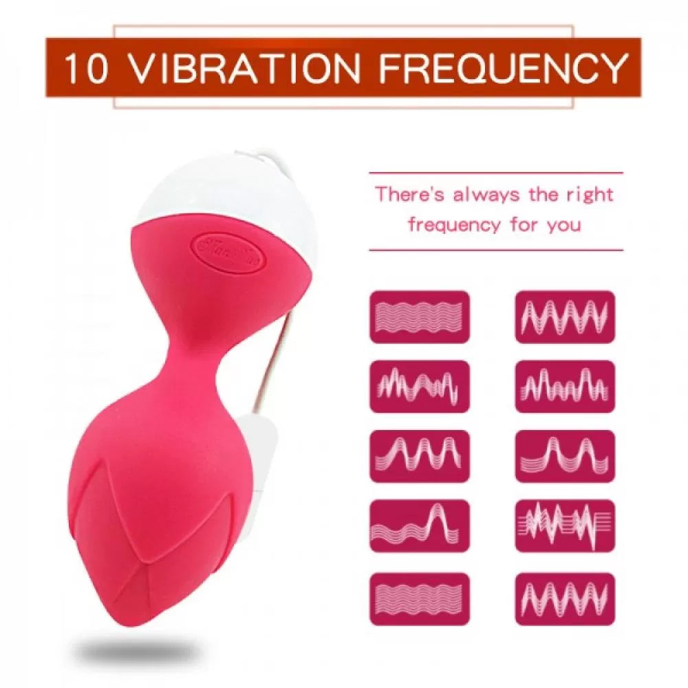 Mannuo - Telefon Kontrollü Bluetooth Destekli Güçlü Titreşimli Vibratör G Spot Uyarıcı Orgazm Kegel Topu