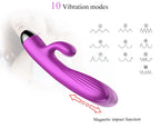 X7 - Şarjlı Akıllı Isıtmalı ve Manyetik İleri Geri Hareketli Güçlü Titreşimli G-Spot ve Klitoris Uyarıcı 2 in 1 Vibrator