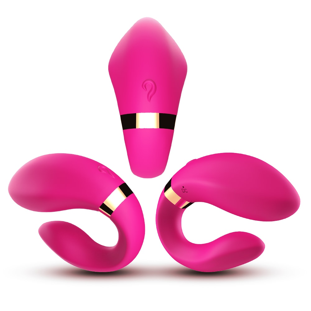 Crescent - Uzaktan Kumandalı İlişki Anında Kullanılabilir Klitoris ve G Spot Uyarıcı 2 in 1 Çift Vibratörü