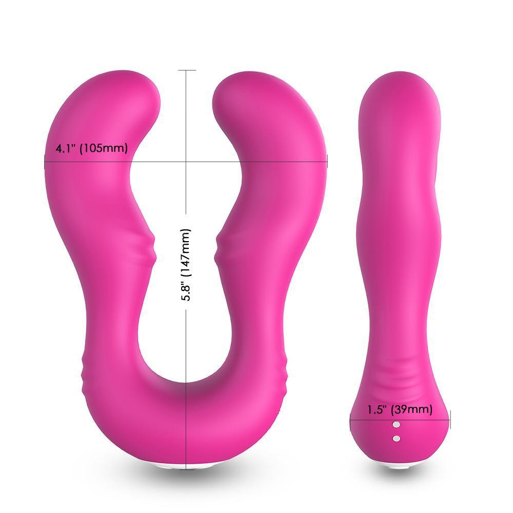 Seraph - Şarjlı Çatal Çift Taraflı Çift Motorlu Güçlü Titreşimli Vibratör Esnek Silikon Strapless Strapon