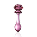 Sıcak Soğuk His Kristal Cam Anal Plug Dildo Pembe 14 CM