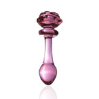Sıcak Soğuk His Kristal Cam Anal Plug Dildo Pembe 14 CM