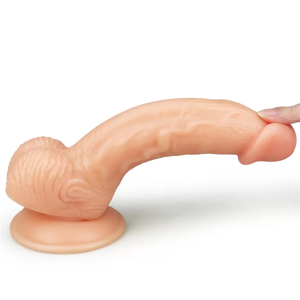 Geliştirilmiş Gerçekçi Yapay Penis Yumuşak Doku Realistik Dildo 20x3.8 CM