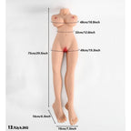 Riley - İskeletli Yarım Realistik Manken Anal Vajina Çift Girişli Isıtmalı Titreşimli Mastürbatör 6.2 KG