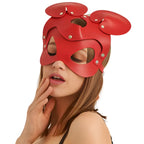 Sens Fantasy Minnie Mouse Mask Yuvarlak Kulaklı Fantezi Deri Maske - J967