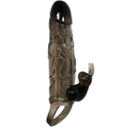 Brave Man - Uzatmalı Klitoris ve G-Spot Uyarıcı Titreşimli 2 in 1 Silikon Penis Kılıfı - Siyah