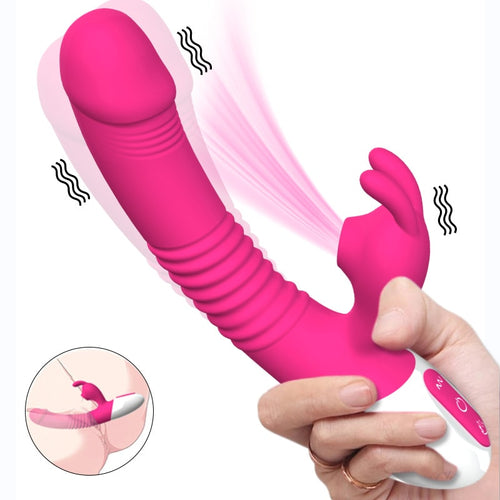 A2 Şarjlı Akıllı Isıtmalı Güçlü Titreşimli G-Spot ve Klitoris Emiş Uyarıcı 2 in 1 Rabbit Vibratör