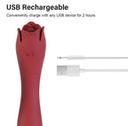 Meese Usb Şarjlı Çok Fonksiyonlu Gül Görünümlü Gspot Ve Klitoris Uyarıcı Dil Vibratör