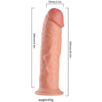 Stew - King Size Realistic Giant Dildo Kalın Büyük Boy Gerçekçi Doku Testissiz Realistik Yapay Penis 26x5.3 CM