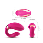 Crescent - Uzaktan Kumandalı İlişki Anında Kullanılabilir Klitoris ve G Spot Uyarıcı 2 in 1 Çift Vibratörü