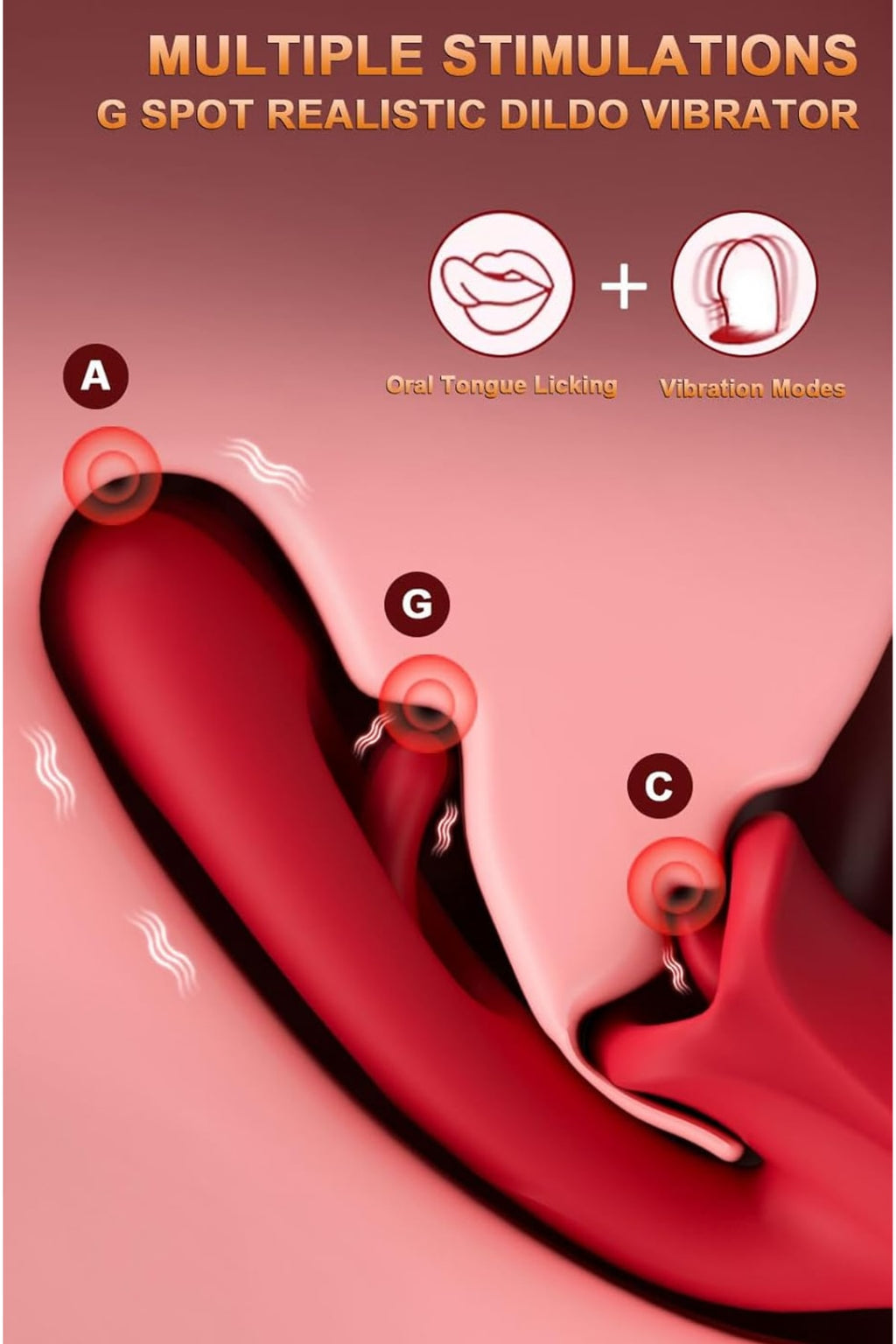 Şarjlı Klitoris G Nokta Uyarıcı Çırpma ve Dil Dudak Hareketli Güçlü Titreşimli 2 in 1 Oral Vibratör